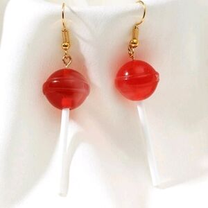 ✨3 FOR $28✨🆕 Red Lollipop Drop Earrings